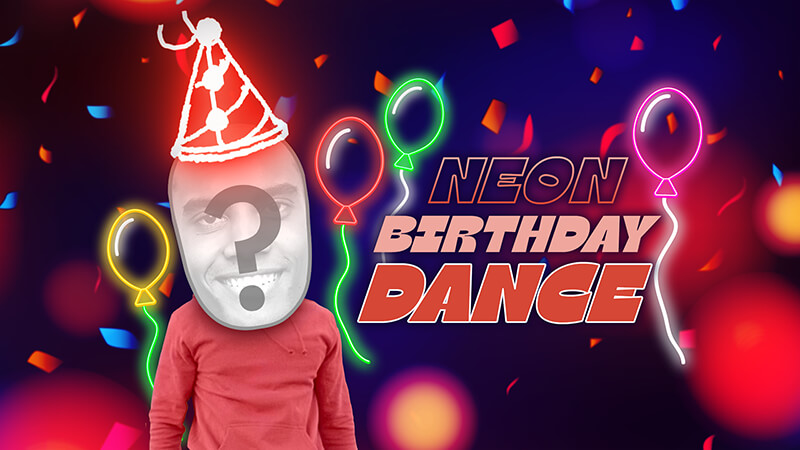 Neon Birthday Dance Clip
